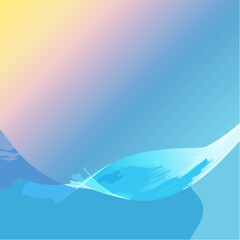 Obraz premium glass neon fractal gradient background. Abstract blur blue aura mesh hologram effect