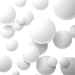 Floating White Spheres: Abstract 3D Background Texture