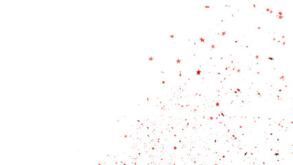 Colorful Paper Confetti , Isolated on White Background. 3d Render Transparent Confetti.