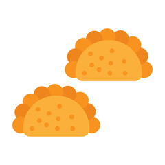 Empanada Vector Flat Icon Design