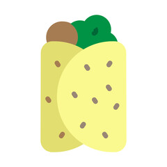 Shawarma Vector Flat Icon Design