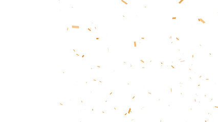 Colorful Paper Confetti , Isolated on White Background. 3d Render Transparent Confetti.