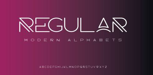 Regular capital alphabet letter logo design