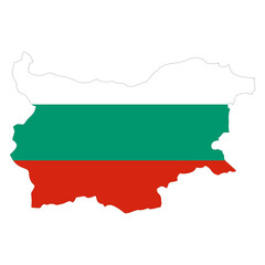 map of Bulgaria flag