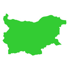 map of Bulgaria green