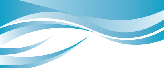 PrintBlue and white business wave banner background. vector