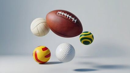 American football and sports balls collection