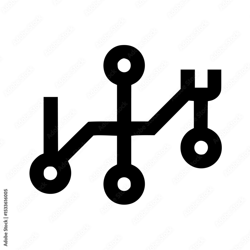 Poster abstract network diagram showing interconnected nodes and pathways.