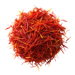 Naklejka premium Saffron Spice: Premium Culinary Ingredient, Vibrant Red Threads, Aromatic Flavor, Culinary Uses, Close-Up View