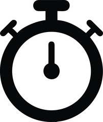 Fast time stop watch icon on white background