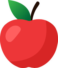 red apple vector illustration