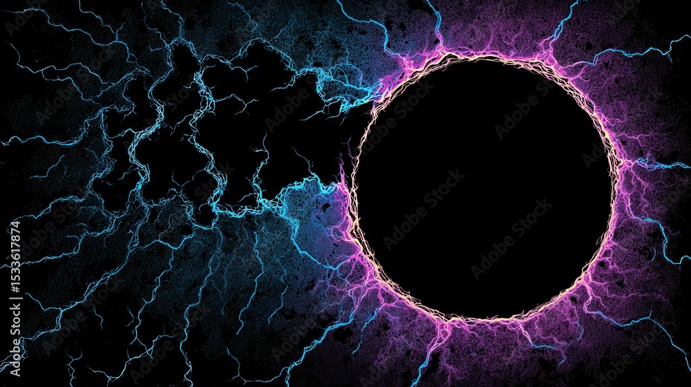 Canvas Prints abstract graphic design with a circle of energy