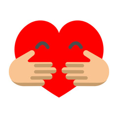 Warm Hug Vector Flat Icon Design