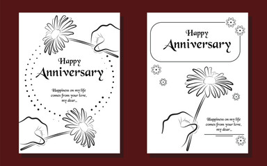Minimalist Black and White Anniversary Templates