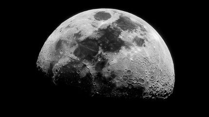 Behold the full moon illuminating the night sky, highlighting its rugged surface and deep craters. The celestial body casts an enchanting glow, bringing awe and inspiration to all who gaze upon it.
