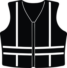Safety Vest icon silhouette vector illustration. safety vest silhouette line art vector illustration