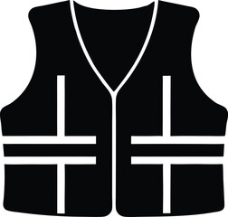 Safety Vest icon silhouette vector illustration. safety vest silhouette line art vector illustration