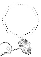 Black and White Floral Frame Design
