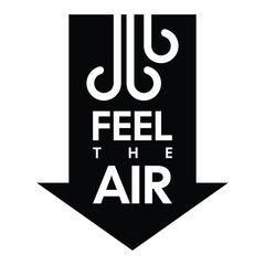 Feel the Air Logo – Wind Flow Symbol, Ventilation Branding, Fresh Breeze Icon, Air Circulation Design, Cooling Concept, HVAC Industry Emblem