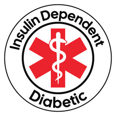 Insulin Dependent Diabetic Medical Alert – Emergency Identification Emblem, Health Condition Notification, Diabetes Awareness Symbol, Medical Safety Badge