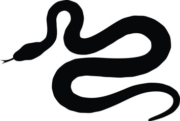 Fototapeta premium Russell's viper snake silhouette, snake illustration, snake silhouette svg ,snake silhouette vector illustration