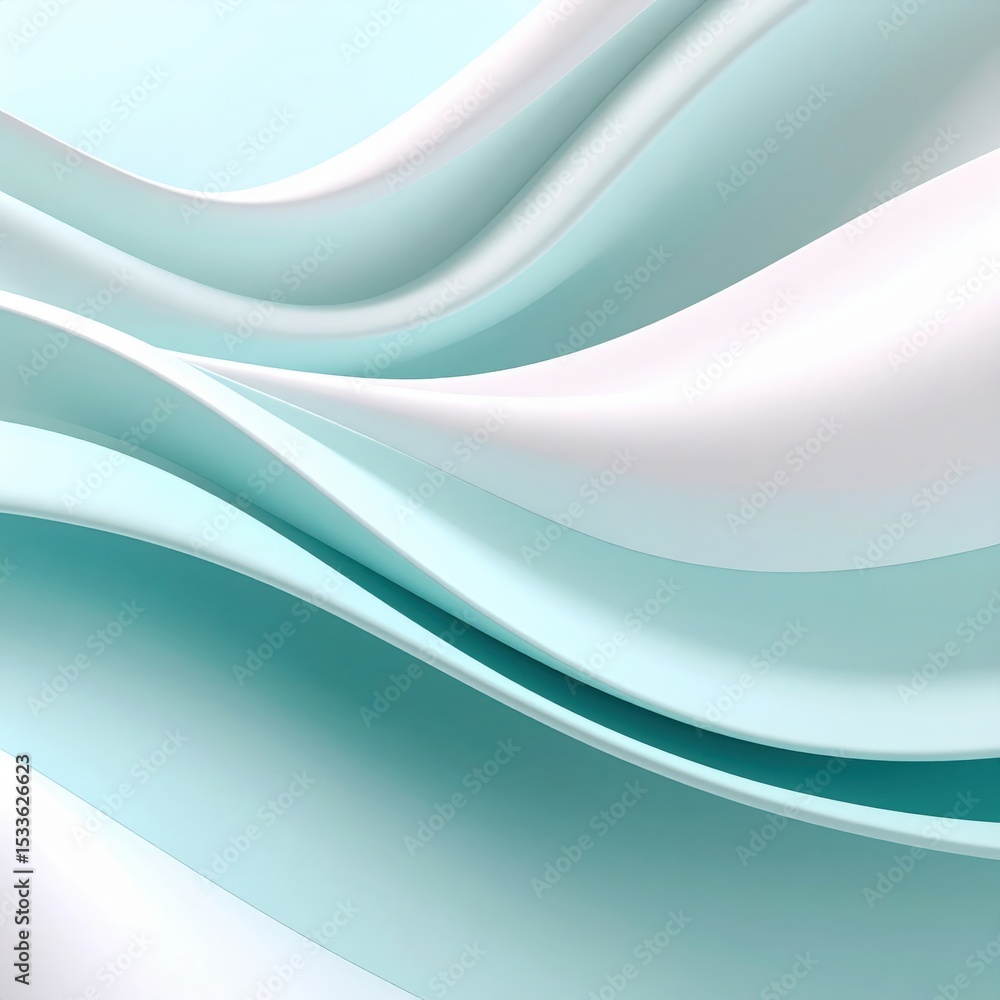 Poster fluid motion of soft waves abstract design digital art calm environment aerial view serenity and ele