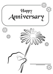 Wedding invitation greeting card with floral decoration and nature-inspired design
