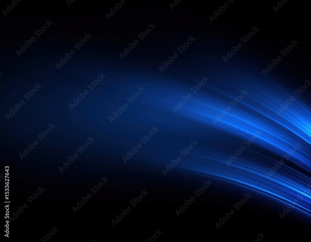 Poster dynamic blue light waves abstract background digital art modern design close-up conceptual visualiza