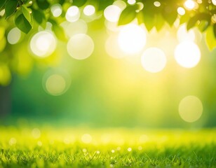 Obraz premium Sunlight filtering through leaves in a lush green park nature photography tranquil outdoor environment