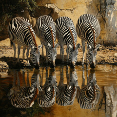 Fototapeta premium zebras in the serengeti tanzania
