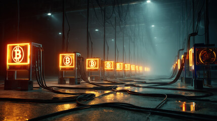 ybersecurity and global communication, secure data network technology, cyberattack protection for worldwide connections, finance, IoT and cryptocurrencies. Cryptocurrency server farm