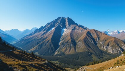 Majestic Mountain Under Azure Sky