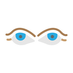Eyes Vector Flat Icon Design