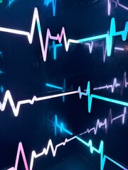 heart beat cardiogram from LED lights in club 