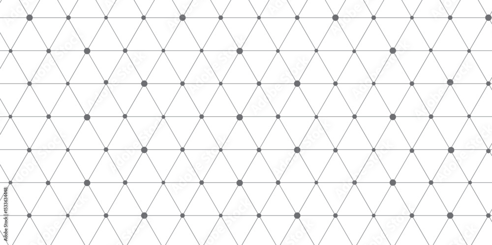 Aufkleber Abstract digital background of points and lines. abstract technology Network nodes with polygonal shapes on grey Vector background. Modern technology concept network connects, data structure design.	