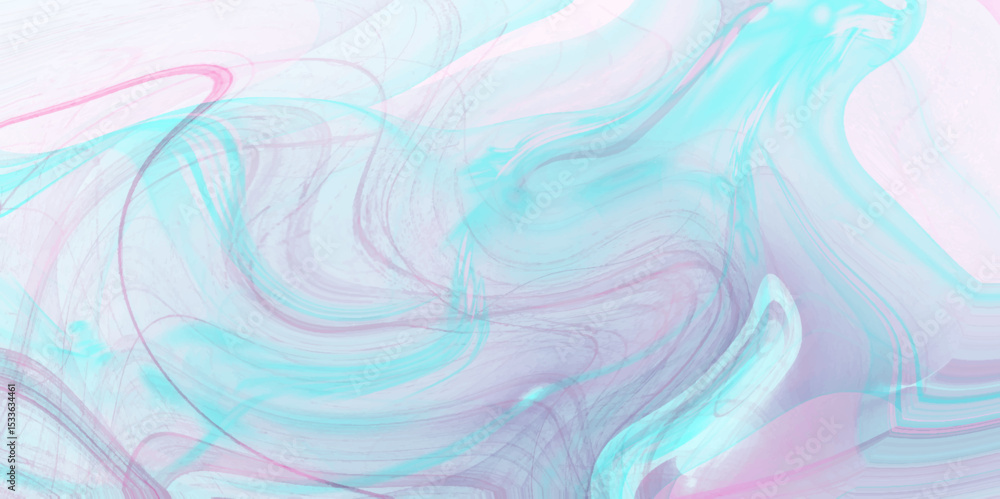 Aufkleber abstract white blue pink background with waves, abstract bright acrylic liquid background. liquid so