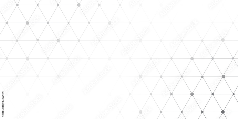 Leinwandbilder Abstract digital background of points and lines. abstract technology Network nodes with polygonal shapes on grey Vector background. Modern technology concept network connects, data structure design.	