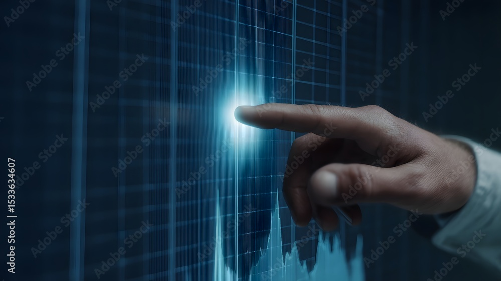 Poster virtual touch interface displaying real time solar grid and energy savings data