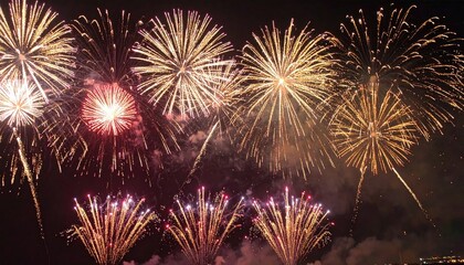 Obraz premium Fireworks in the night sky