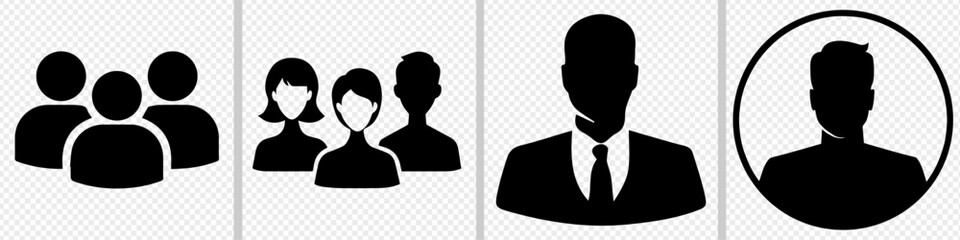 Profile picture male and female. User profile icon set. User Symbol. Vector Illustration
