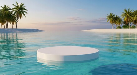 White Platform on Tropical Water