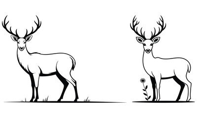 set of deer