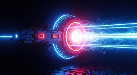 Sci-fi Portal with Energy Stream