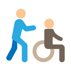Caregiver Vector Flat Icon Design 