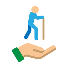 Companion Care Vector Flat Icon Design 