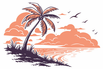 palm trees on the beach