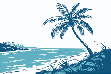 palm trees on the beach