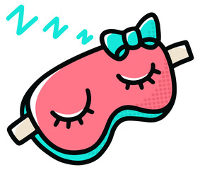 Cute Eye Mask Icon for Relaxing Sleep