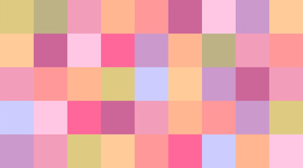 Square colorful pattern on pastel color
