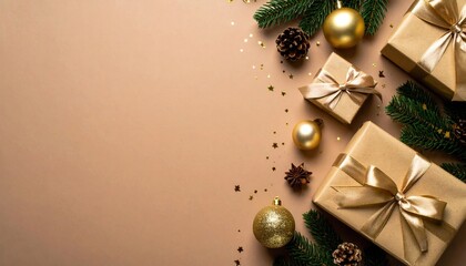 Festive gift unwrapping event holiday season image of wrapped presents cozy indoor setting aerial view joyful celebration